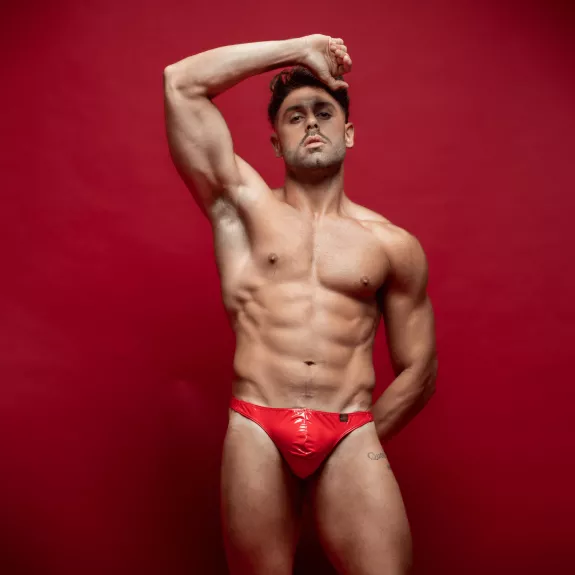 Vinyl Thong Red