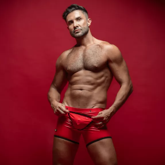 Vinyl Easy Access Boxer Red