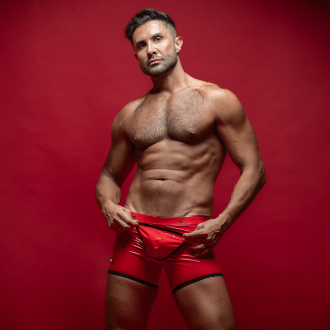 Vinyl Easy Access Boxer Red