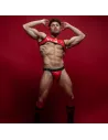 Vinyl Snap Jockstrap Red
