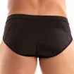 Slip Temptation en microfibre Noir De Près et de Dos