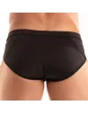 Slip Temptation en microfibre Noir De Près et de Dos