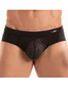 Slip Temptation en microfibre Noir De Près et de Face