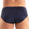 Slip Tentation en microfibre Bleu Marine De Dos