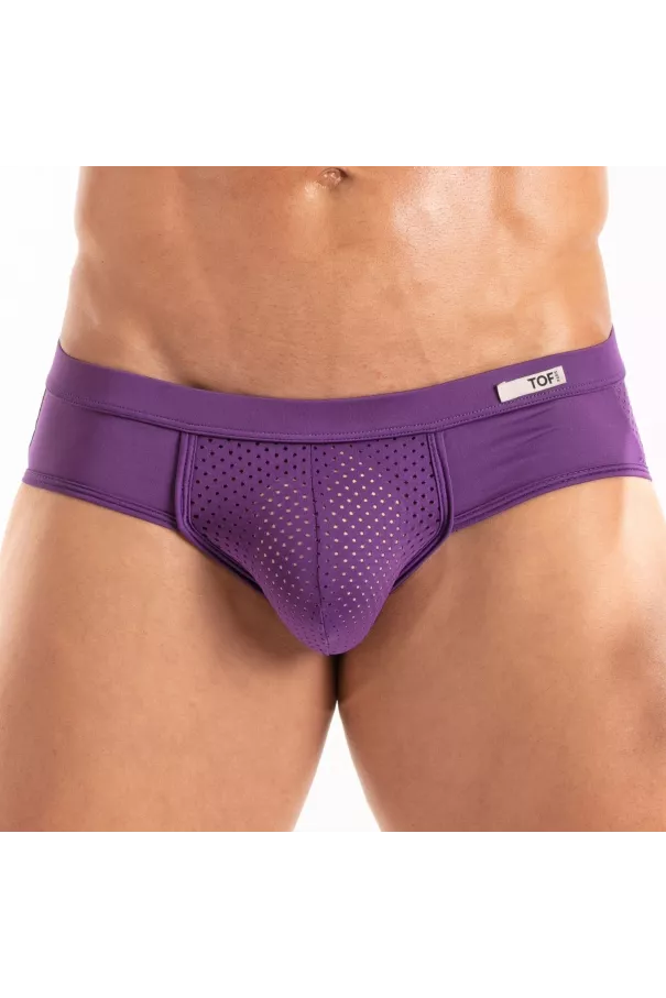 Slip Tentation en microfibre Violet Par TOF Paris