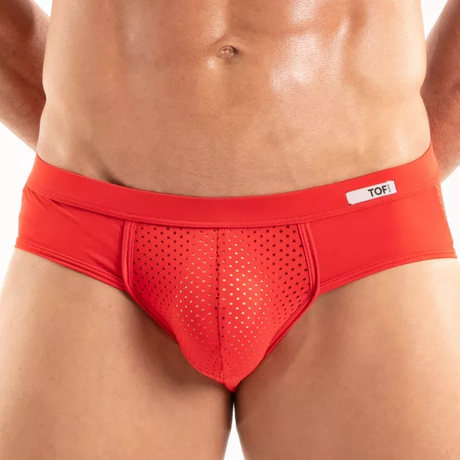 Slip Tentation en microfibre Rouge Pour Hommes