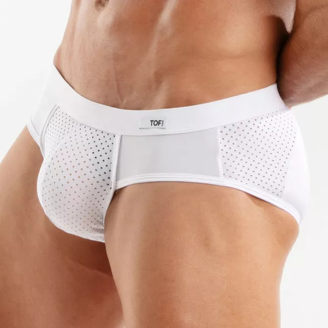 The New Temptation Microfiber Briefs White From Side