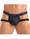 Jockstrap Tentation en Microfibre Bleu Marine Pour Homme