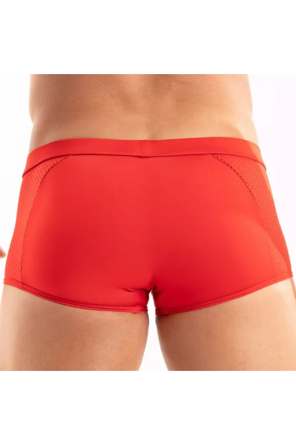 Boxer Tentation en microfibre Rouge De Dos