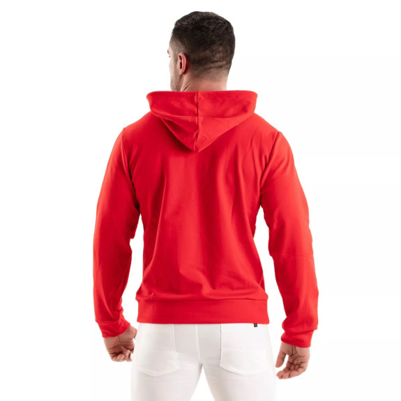 Sweat A Capuche En Polaire Rouge