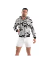 Sweat A Capuche En Polaire Camo Black Grey