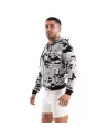 Sweat A Capuche En Polaire Camo Black Grey