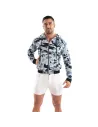 Sweat A Capuche En Polaire Camo Bleu