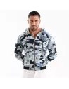 Sweat A Capuche En Polaire Camo Bleu