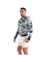 Sweat A Capuche En Polaire Camo Bleu