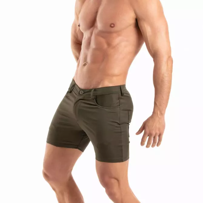 Short Court Homme Kaki - Chino Sexy et Confortable | TOF Paris