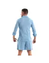 Chemise En Lin A Manches Longues Bleu