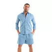 Chemise Lin Homme Blue - Élégance et Confort | TOF Paris