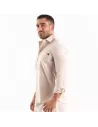 Chemise En Lin A Manches Longues Beige