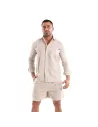 Chemise En Lin A Manches Longues Beige