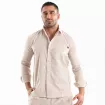 Chemise Lin Homme Beige - Élégance et Confort | TOF Paris