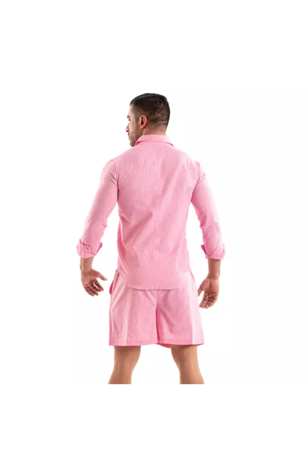 Chemise Lin Homme Rose - Élégance et Confort | TOF Paris