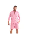 Chemise En Lin A Manches Longues Rose