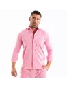 Linen Long Sleeve Shirt Pink