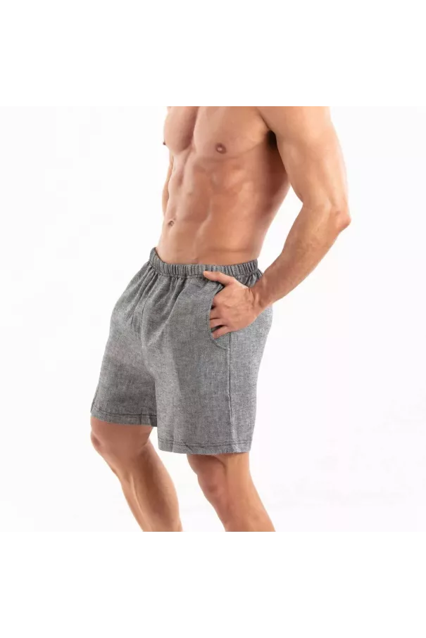 Short Lin Homme : Elégance, Confort et Style | TOF Paris - Gris