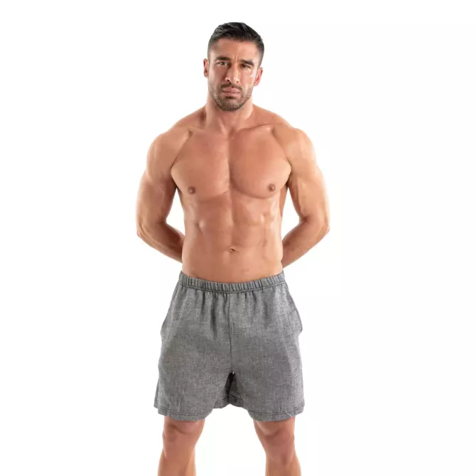 Linen Short Grey