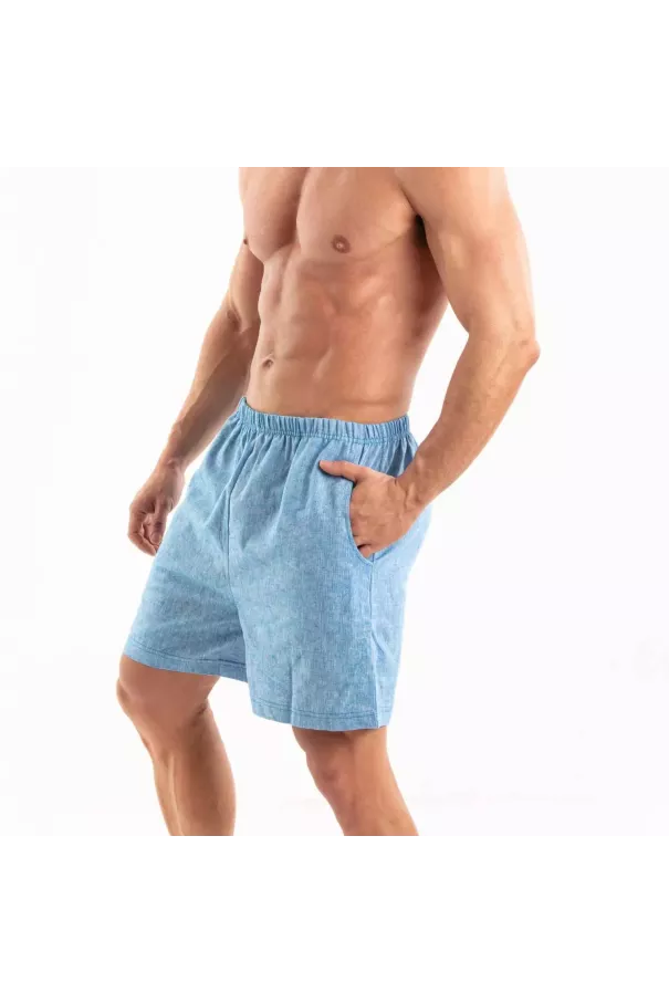 Short Lin Homme : Elégance, Confort et Style | TOF Paris - Bleu