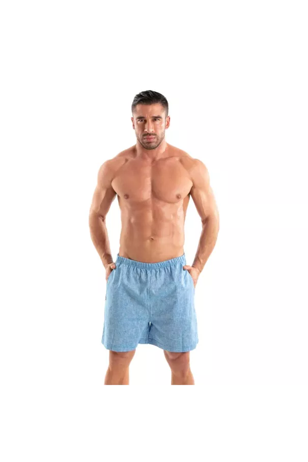 Short Lin Homme : Elégance, Confort et Style | TOF Paris - Bleu