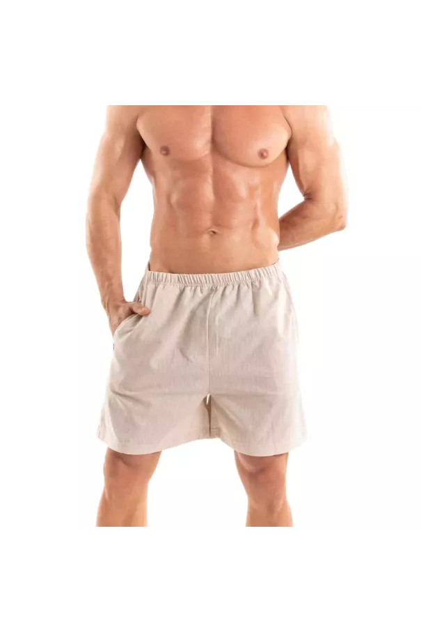 Short Lin Homme : Elégance, Confort et Style | TOF Paris - Beige