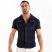 Knitted Corduroy Shirt Navy