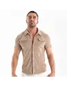 Chemise Tricotée En Velours Côtelé Sable