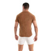 Chemise Tricotée En Velours Côtelé Camel