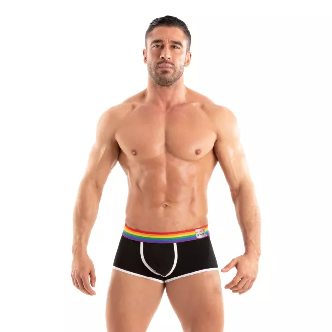 Boxer Pride Black – Sous-Vêtement Arc-En-Ciel Sexy & Festif