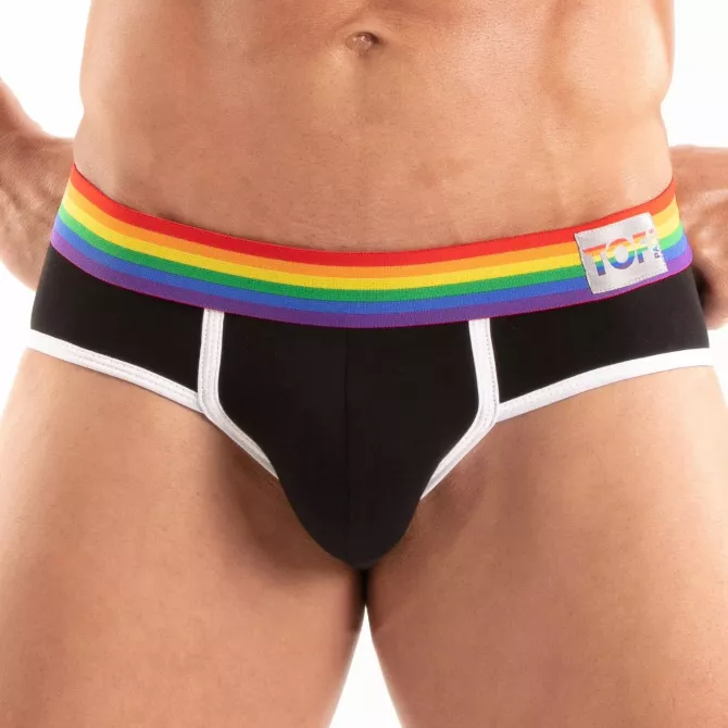 The New Pride Briefs Black From Front