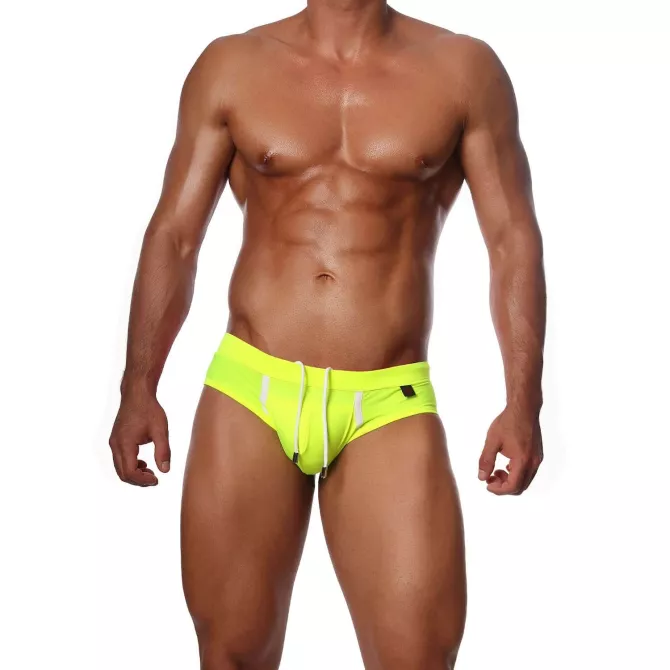 Happy Swim Briefs Neon Yellow - TOF-PARIS.com