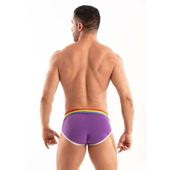 Men With A Pride briefs Purple From Back
