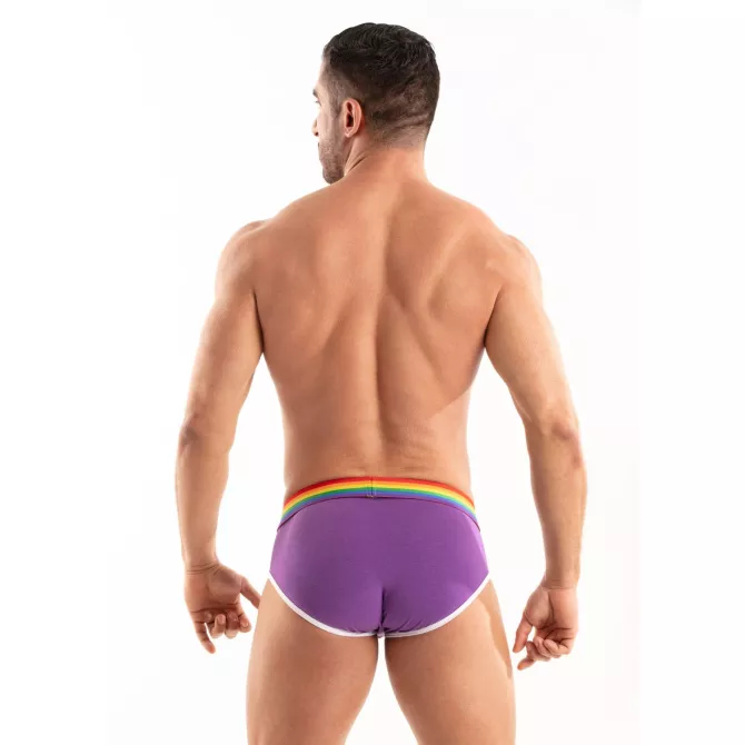Men With A Pride briefs Purple From Back