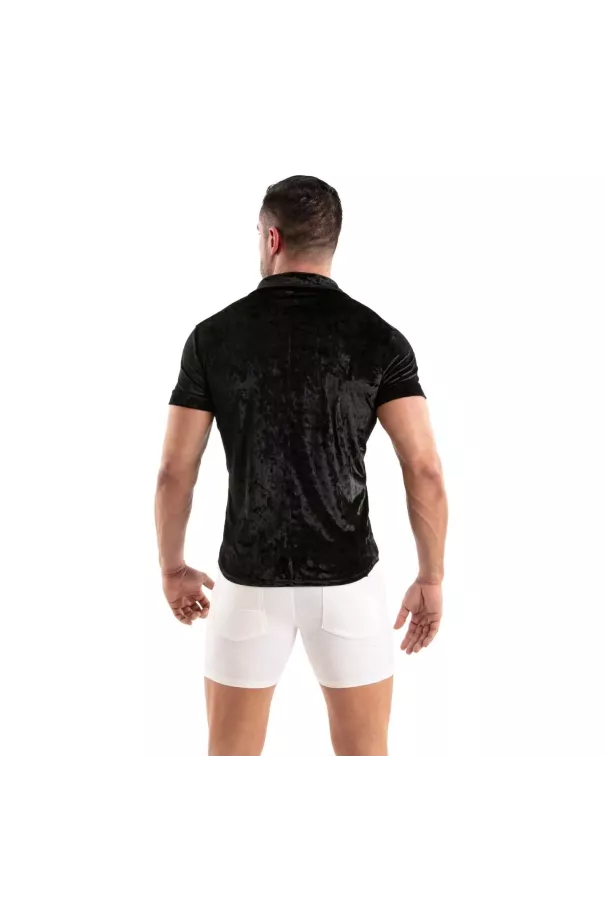 Chemise Velours Homme Black – Élégance Et Sensualité | TOF Paris