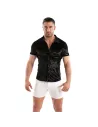 Crushed Velvet Shirt Black