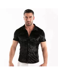Chemise Velours Homme Black – Élégance Et Sensualité | TOF Paris