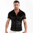 Chemise Velours Homme Black – Élégance Et Sensualité | TOF Paris
