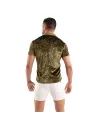 Crushed Velvet Shirt Khaki