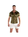 Chemise En Velours Froissé Kaki