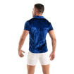 Crushed Velvet Shirt Blue