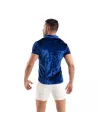 Crushed Velvet Shirt Blue