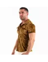 Chemise En Velours Froissé Or